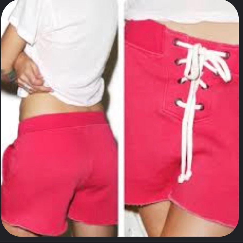 Wildfox Couture Pink mod four all lace up shorts - Picture 13 of 14